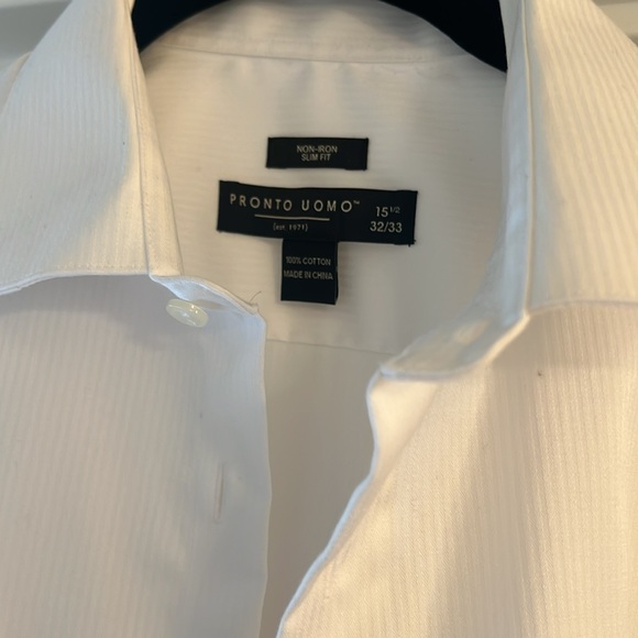 Pronto Uomo Tuexdo shirt. Men’s size 15 1/2 33/32 - Picture 2 of 12